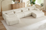 FLOVEX 141" 4-Seater Sofa with 2 Ottomans