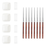 Pakkawood Chopsticks with Ceramic Rests & Sauce Bowls Set