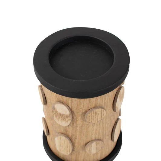 Robin Baron Winfield Wooden Candle Holder- Medium