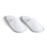 Premium Soft Padded Cotton Waffle Slippers, White
