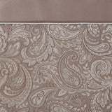 Traditional Silky Paisley Shower Curtain, Taupe