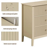 Wholesale Beige 6 Drawer Dresser, Fluted Modern Wood Dresser