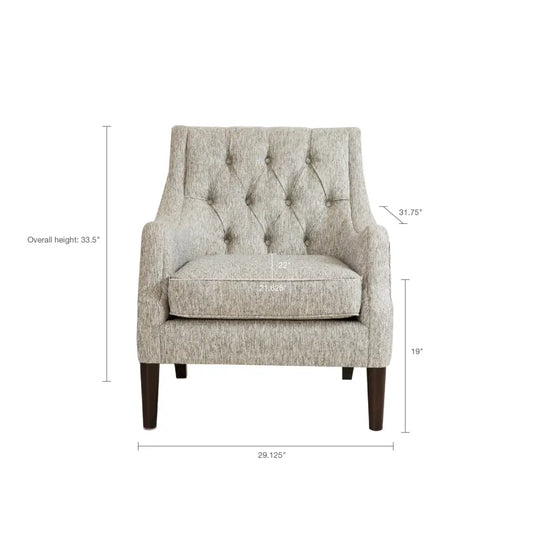 Wholesale Diamond Tufted Vintage Lounge Chair, Tonal Grey *
