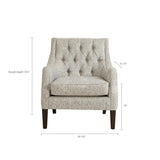 Wholesale Diamond Tufted Vintage Lounge Chair, Tonal Grey *