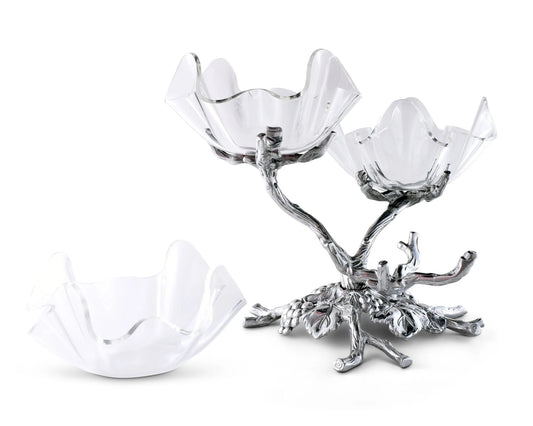 Grape Acrylic Bowls 3-Tiered Stand