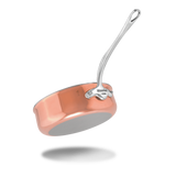 Mauviel M'6 S Induction Copper Saute Pan With Lid, Cast Stainless Steel Handle
