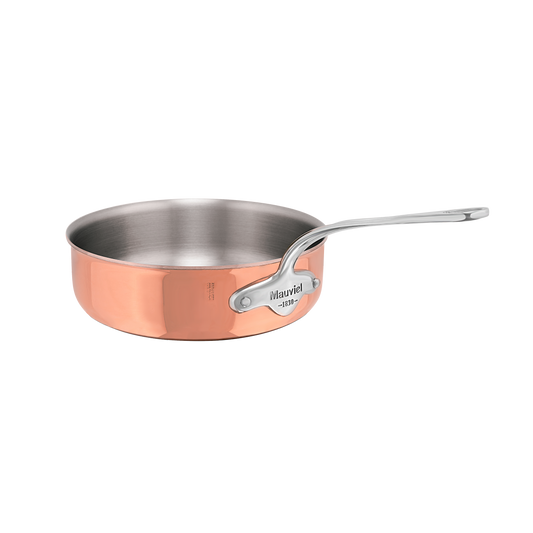 Mauviel M'6 S Induction Copper Saute Pan With Cast Stainless Steel Handle