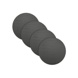 Strata Leather Black Placemat - Round 13"- Set of 4