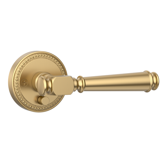 ZR12-054A Modern Heritage Champagne Bronze Door Levers | Beaded Privacy Lever (Privacy, Passage, Dummy)