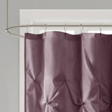 Pinch Plated Silky Shower Curtain, Plum Purple