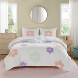 Floral Kids Comforter/Duvet Cover Set, White