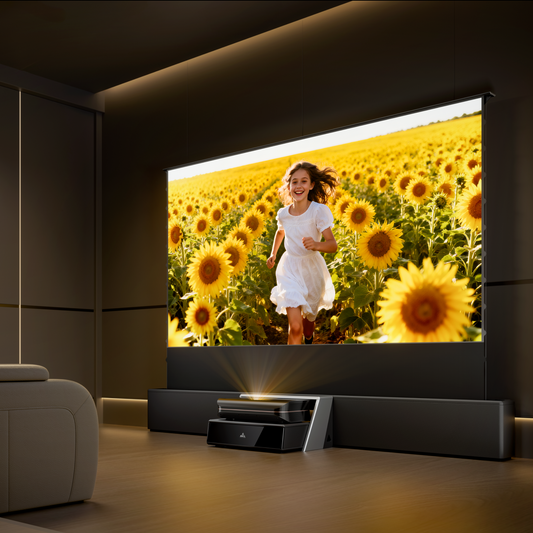 LTV-3000 Pro Plus UST RGB Station 120''-130'' AWOL Vision Acoustic ALR Floor Rising Screen Bundle