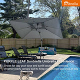 PURPLE LEAF Premium Patio Umbrella Classic SUNBRELLA Cantilever Umbrellas