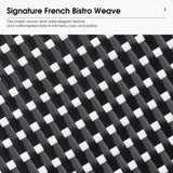 PURPLE LEAF Patio French Round Counter Stool Set of 2 Rattan Backless Stackable Barstools Aluminum Frame Footrest with Woven Wicker for Outdoor Kitchen Yard