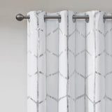 Wholesale Metallic (Max Blackout) Window Panel, White/Silver