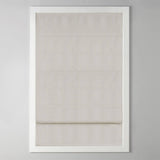 Basketweave Room Darkening Cordless Roman Shade, Ivory