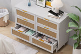 NESTO 43" Modern Rattan Drawer Cabinet