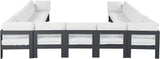 Nizuc - Outdoor Patio 13 Piece Modular Sectional With Gray Frame