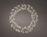 31" 500LED Warm White Silver Wreath