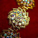 4" Red Gold Embellished Ball Ornament Set Of 6