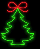 2 FT Red & Green LED Tree With Bow