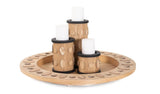 Robin Baron Winfield Wooden Candle Holder- Small