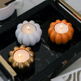 2-in-1 Pumpkin Tealight/Candlestick Holder (Set of 6) - White