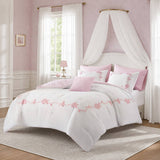 Charming Floral Microfiber Comforter Set For Kids, Pink