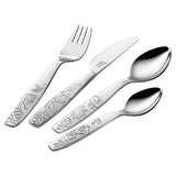 ZWILLING TWIN Kids Jungle 4-pc 18/10 Stainless Steel Flatware Set