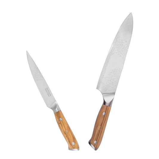 French Home 2-Piece Damascus Steel Knife Set