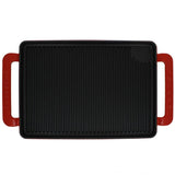 Chasseur French Enameled Cast Iron 14-inch Grill Red
