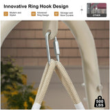 PURPLE LEAF Double Cloud Hanging Chair - Outdoor Patio Rattan Swing Chair with Cushion and Backrest.
