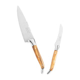 2-Piece Laguiole Vegetable Knife Set with Olive Wood Handles