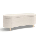 Boucle Flip Top Storage Bench, Light Taupe