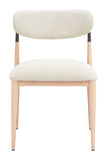 Equinox Armless Dining Chair (Set of 2) Oyster Gray & Natural