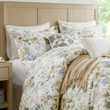 5 Piece 300TC Cotton Sateen Floral Print Duvet Set