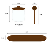 Lead-Free Glass Seasoning Bottle Set with Spoon