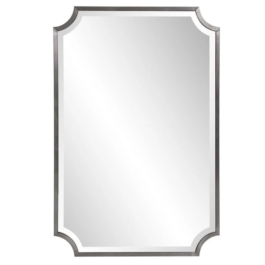 Hastings Brushed Titanium Shield Mirror
