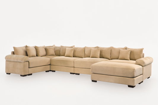 DESEO 155" Sectional Sofa with Ottoman