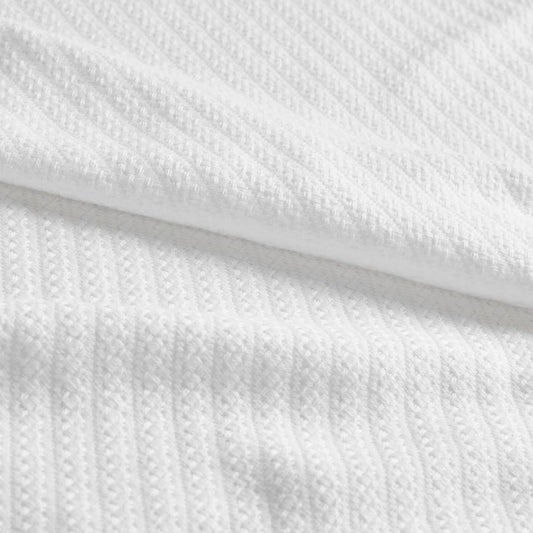 100% Liquid Cotton Bedding Blanket, White