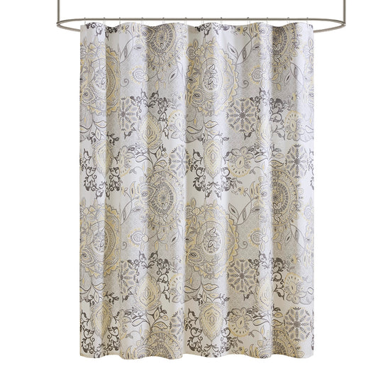Medallion Traditional Cotton Shower Curtain