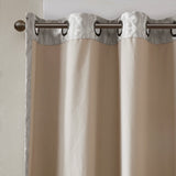 Jacquard Damask (Max Blackout) Window Curtain, Light Grey