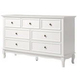 White 7 Drawer Dresser For Bedroom, Modern Chest of Drawers