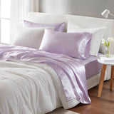 Wrinkle-Free Solid Satin Luxury Sheet Set, Lilac