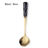 Ceramic Handle Stainless Steel Dessert Spoon