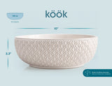 Kook Ceramic Salad Bowls, 100 oz, Set of 2
