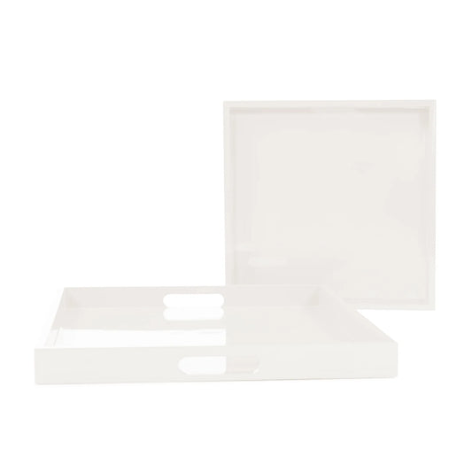 Saint Tropez Square Tray Set of 2 - Chalk