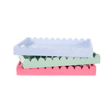 Rectangle Scalloped Riviera Tray - Baby Blue