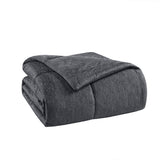 Oversized Jersey Knit Down Alternative Comforter, Black