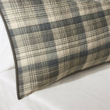 3 Piece Tan Plaid Cottage Cotton Oversized Quilt Mini Set